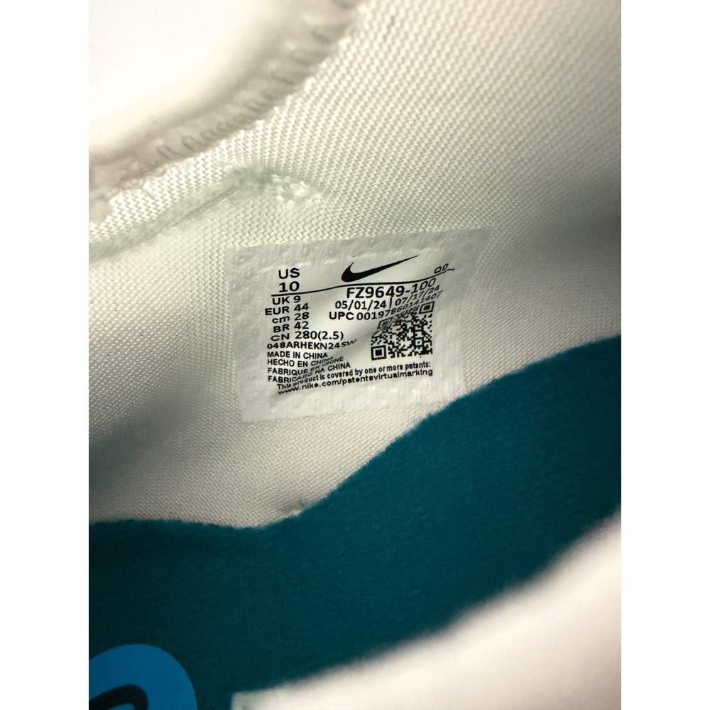 Nike Air Zoom PV Elite Pole Vault Spikes White Teal Volt Mens 10 - Picture 6 of 8